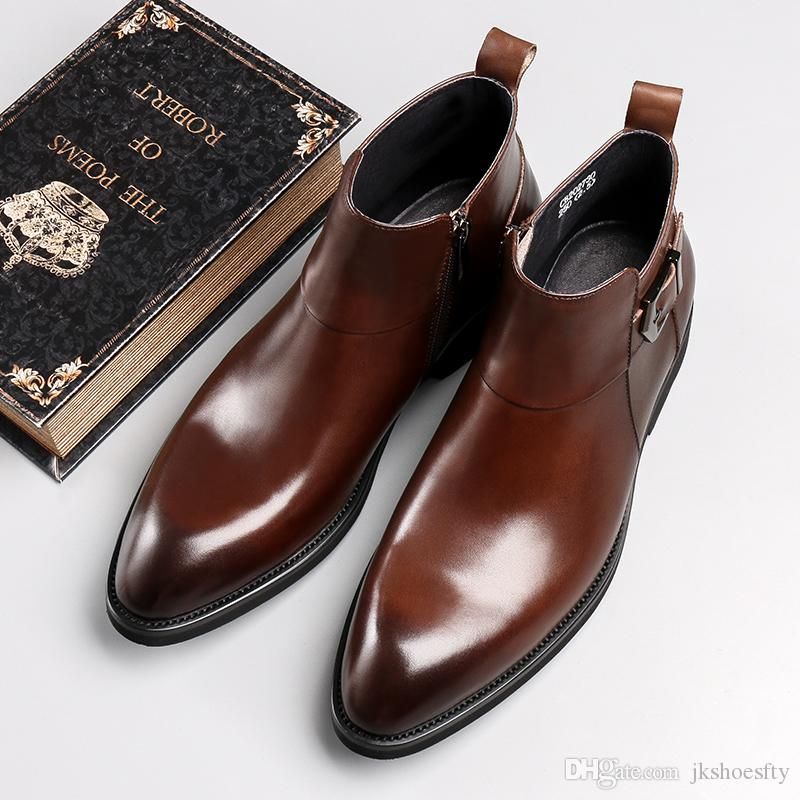 men's flat heel boots