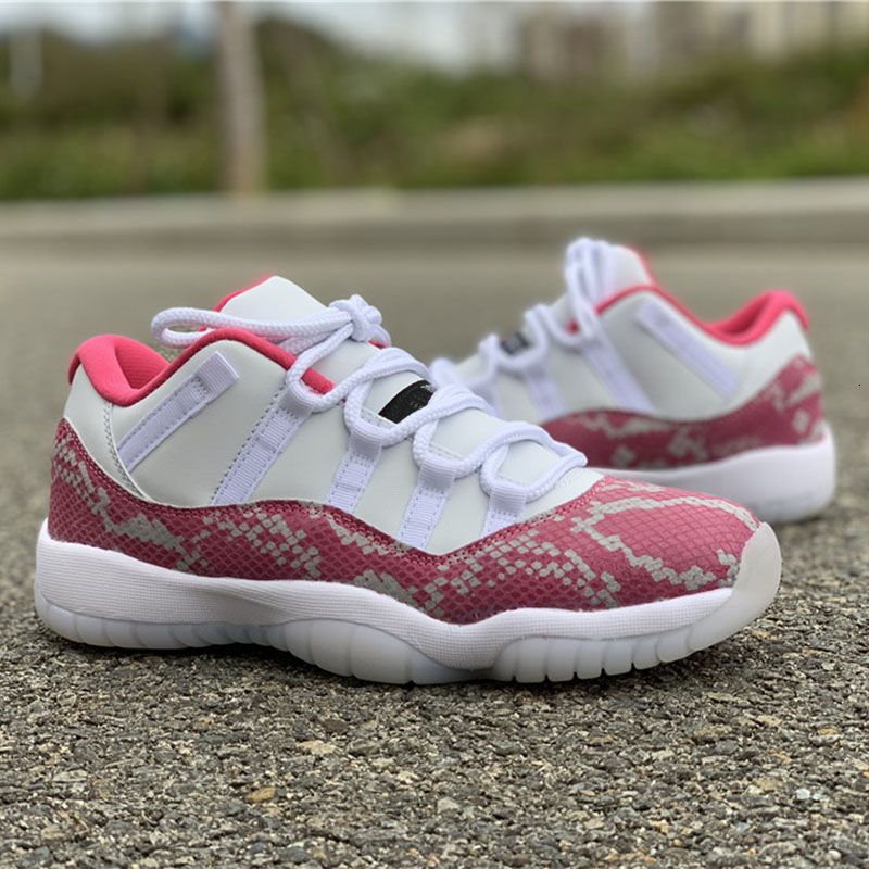 snakeskin 11s white
