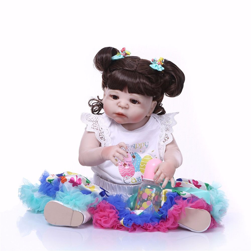 Compre Bebe Reborn Novo Penteado Boneca Menina Completa De Silicone Corpo Lifelike Princesa Menina Boneca Handmade Baby Toy Xmas Presentes Barato | Entrega Rápida E Qualidade | Pt.dhgate