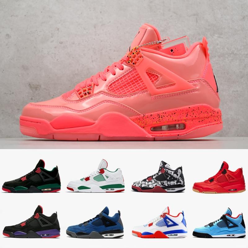 2019 4 Basketball Shoes Hot Punch Cactus Jack NRG Raptors ...