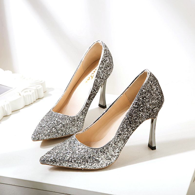 rose gold prom shoes