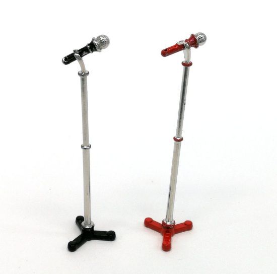 Dolls House Miniature Furniture 1:12 Microphone Stand Music Room Decor Accessory