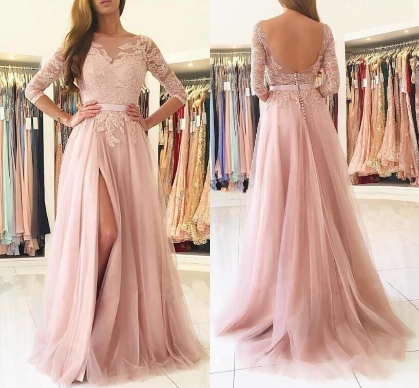 light pink prom dresses 2019