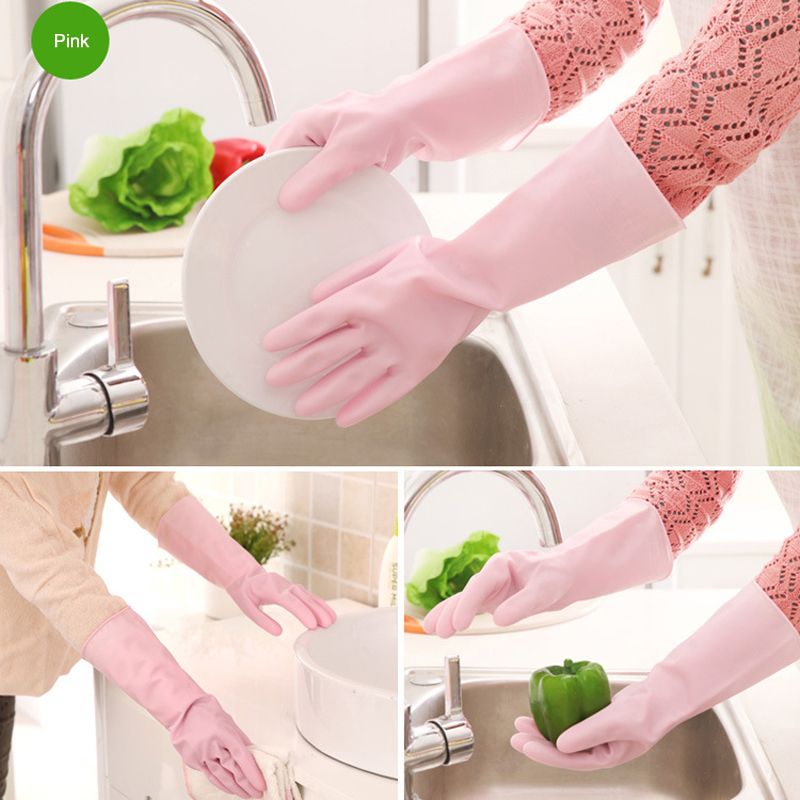 2020 Wholesale Waterproof PVC Dishwashing Gloves Durable Household Long ...
