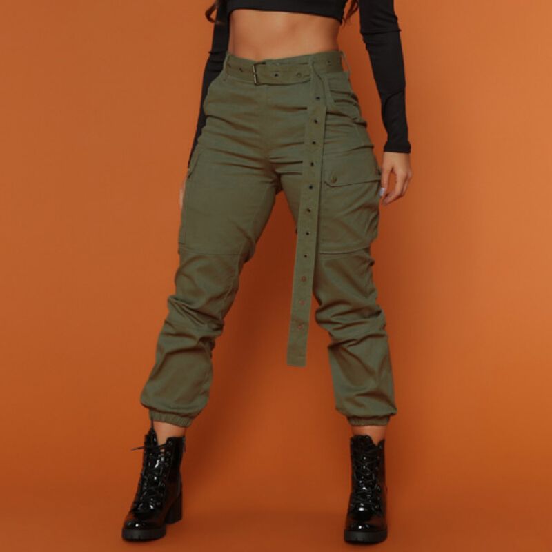 green cargo jeans womens