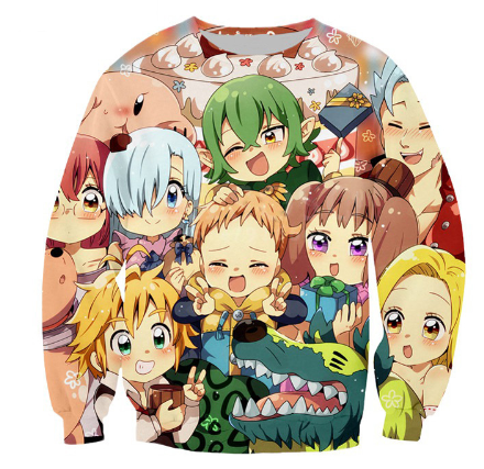 2019 Newest Classic Anime The Seven Deadly Sins Sweatshirt Menwomen Unisex 3d Printed Sweatshirt Fashion Casual Crewneck Pullovers Tops B456 From - 