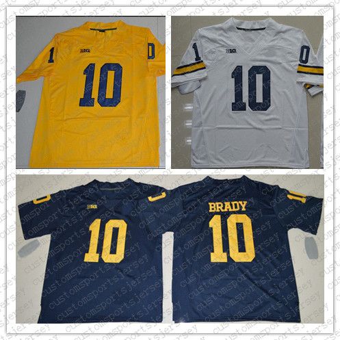 tom brady yellow michigan jersey