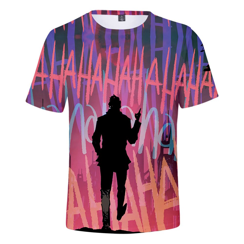 La mitad de la cara Joker Camiseta del personaje Joker Brand Clothing Diseño 3d