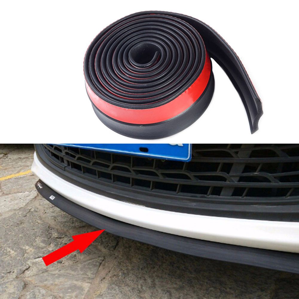 creatief blik lenen Universal Car Front Rear Side Bumper Lip Splitter Rubber Protector Body Spoiler Valance Chin Rubber Car Bumper Lip 2.5M creatief blik lenen Universal Car Front Rear Side Bumper Lip Splitter Rubber Protector Body Spoiler Valance Chin Rubber Car Bumper Lip 2.5M