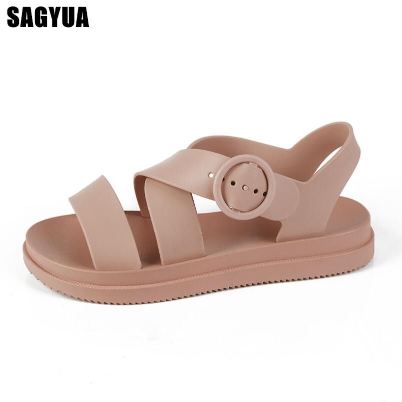 Women Sandals,Tsmile Fashion Rome Casual Flat Shoes Open Toe Breathable Beach Buckle Strap Sandals