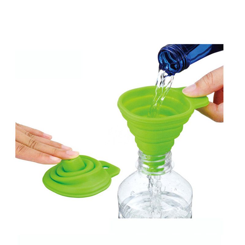 Silicone Gel Practical Foldable Collapsible Style Funnel Hopper Kitchen-Tool ME
