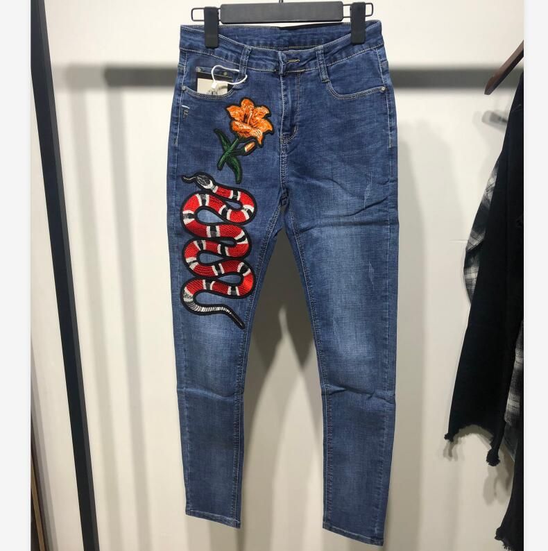 hombres gucci gucci jeans GG diseñador de pantalones vaqueros Modelo elegante de moda