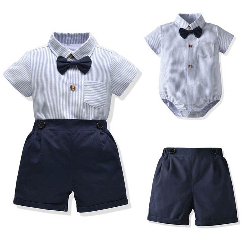 2020 Ins Summer Baby Boys Suits Newborn Outfits Short Sleeve