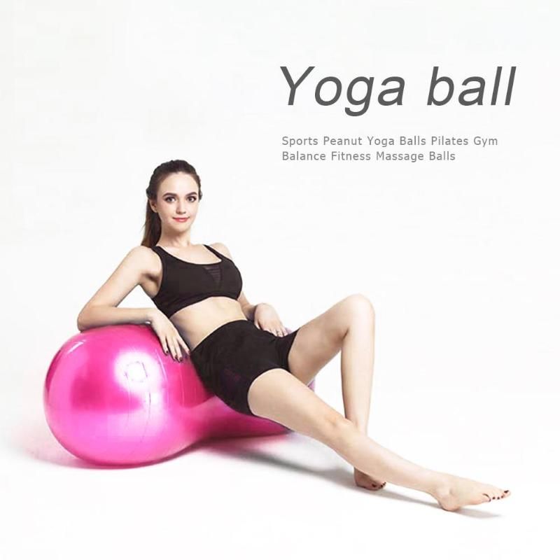 Pilates Yoga Peanut Shape Ball Gym Sport Fitness Stability Balance Exercise Tool 