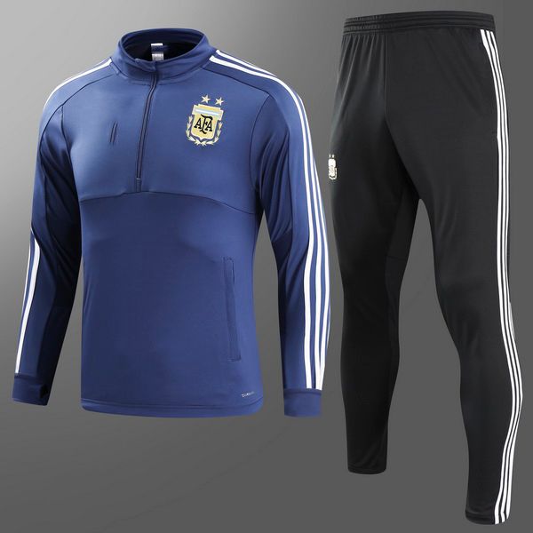Argentina Fútbol TRAJE TRABAJO 2018 Azul fútbol TRAJE Messi Aguero Di Maria