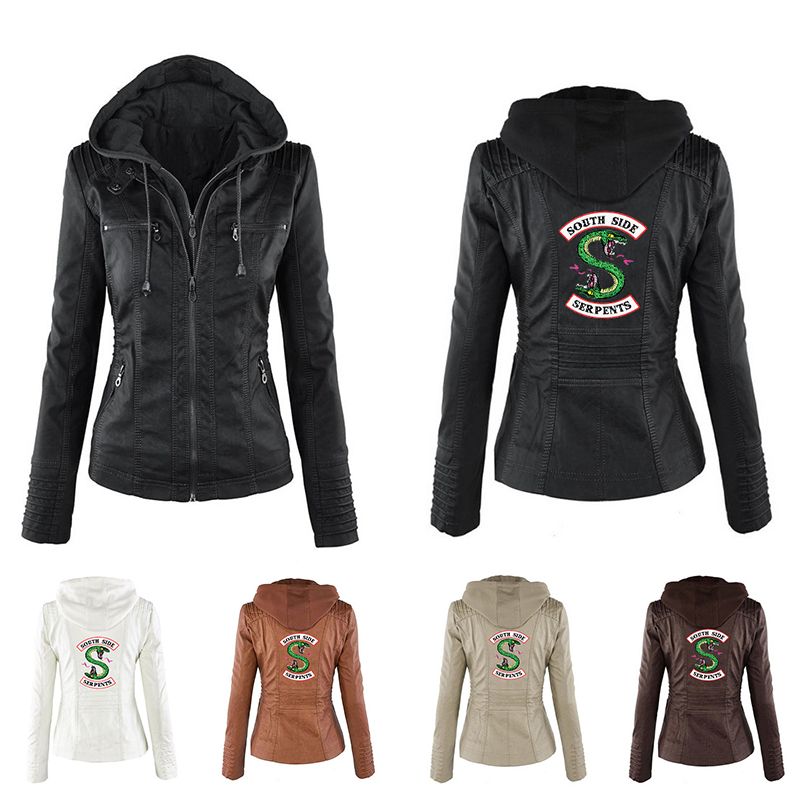 jaqueta de couro feminina riverdale