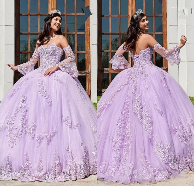 lavender purple quinceanera dresses