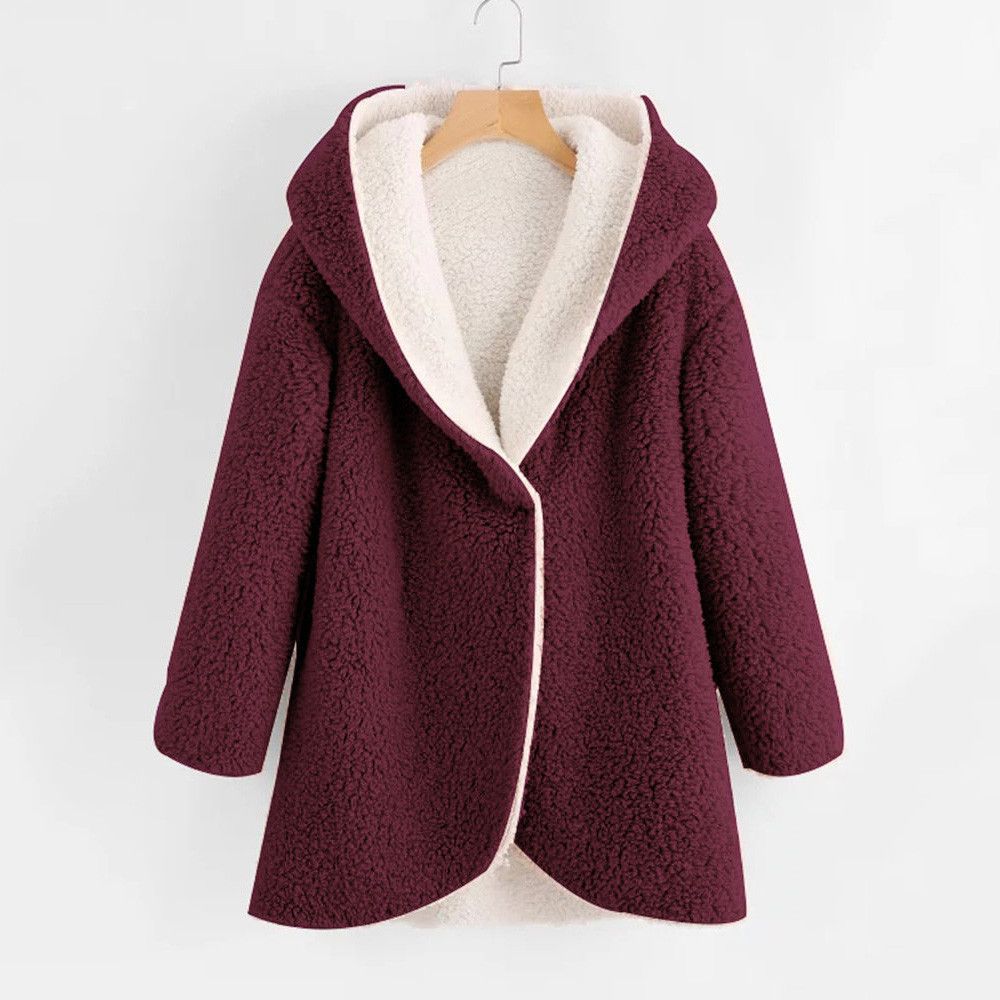 Cardigan Inverno Donna pelliccia sintetica Cappotto lungo Giacca in Pile Felpa Cappotto Outwear