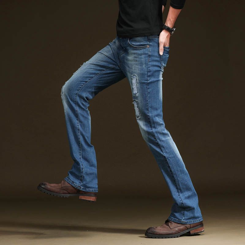 ripped bootcut jeans mens