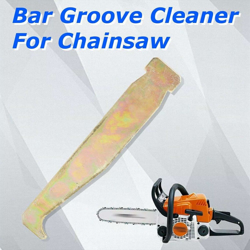 Cleaning Bar Groove Tool 2pcs Cleaner Chainsaw Chain Saw Part Carbon steel Parts