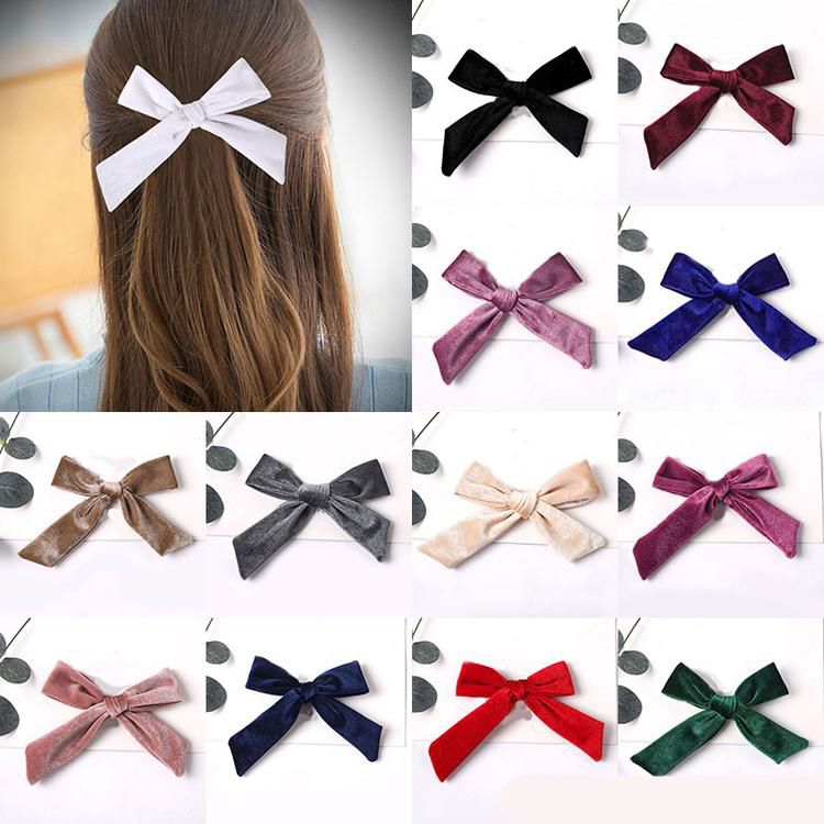 Hair Bow Girl/'s Velvet Hairpin Hair Clip Baby Bowknot Hair Barrettes Trendy