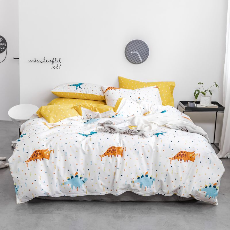 pink dinosaur duvet cover