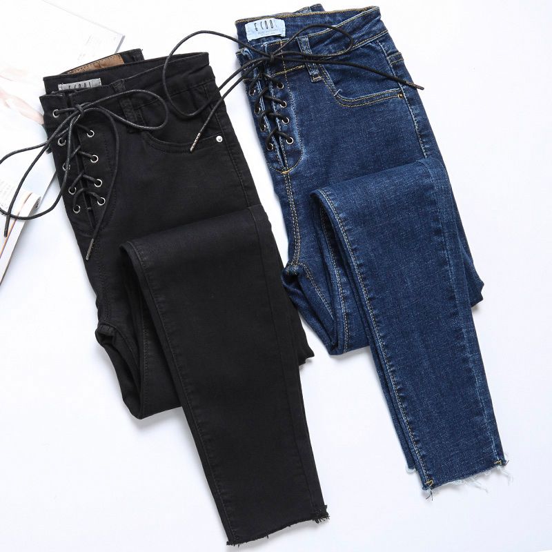 ladies dark denim jeans