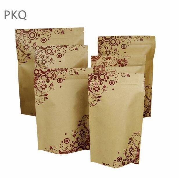 Download 2021 Kraft Paper Ziplock Bag Zipper Stand Up Bag For Coffee Tea Food Storage Pouches Small Packaging Bags High Quality From Hotbottle7 18 58 Dhgate Com