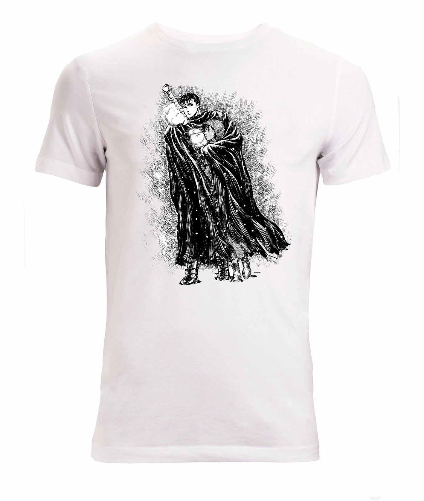 Berserk Manga Guts And Casca Sketch Art Mens Womans Available T Shirt White Funny 100 Cotton T Shirt Trump Sweat Sporter T Shirt Of T Shirts Online Buy T Shirts From Vascup