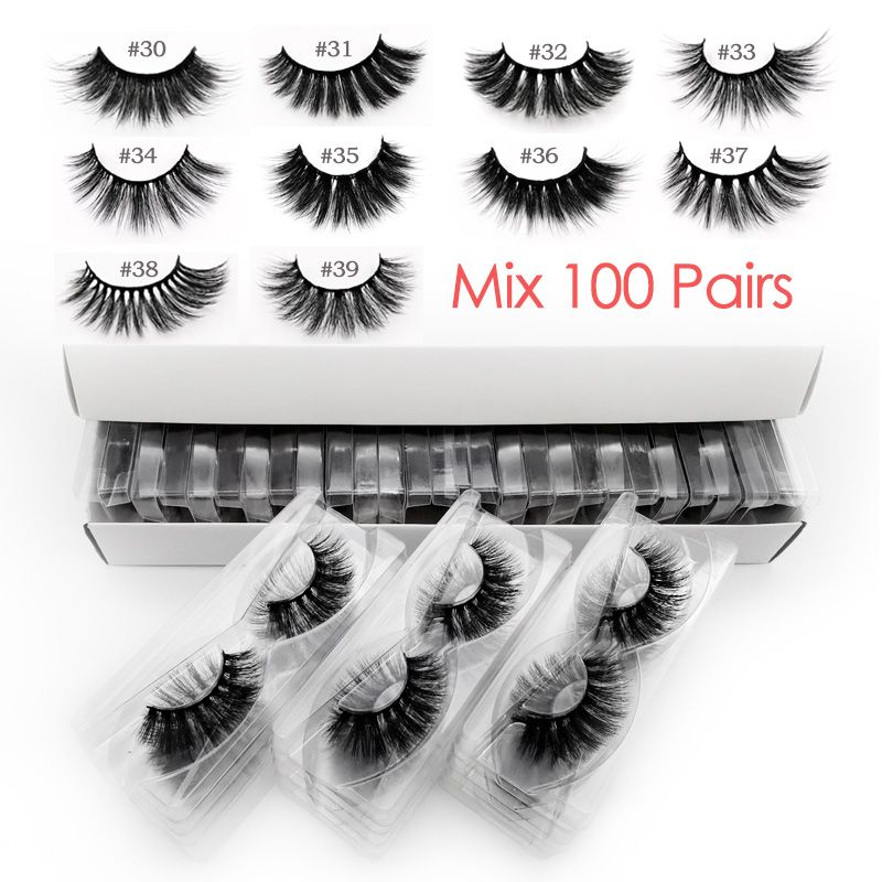 Mélanger 100 paires de cils