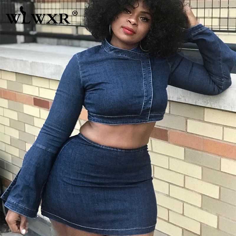 denim skirt clubbing outfit