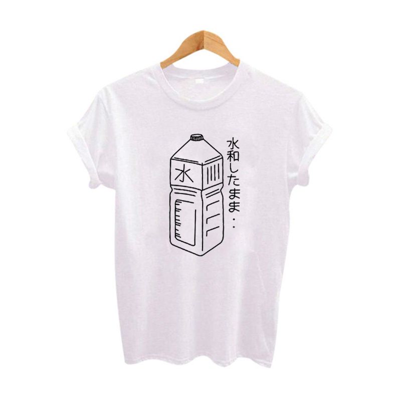 para mujer Camiseta Tumblr Ropa para mujer Tops Camiseta con estampado Fashoin Botella de agua