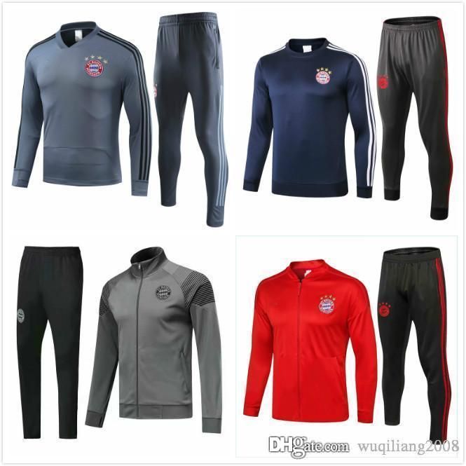Acquista 18 19 Tuta Da Calcio Bayern Monaco 2018 2019 Survetement Vidal Lewandowski Muller Robben James Giacca Da Completo Zip Tuta Da Allenamento A 31 21 Dal Wuqiliang2008 Dhgate Com