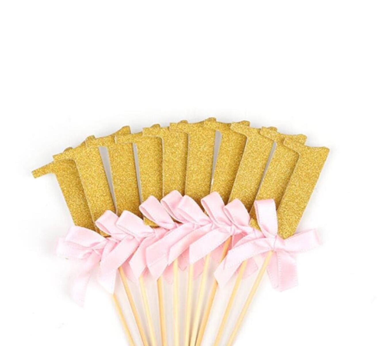 Acheter Pas Cher Premiere Annee 1er Bebe Anniversaire Anniversaire De Mariage Numero 1 Gateau Topper Paillettes Or Decoration De Gateau Du 8 75 Fr Dhgate