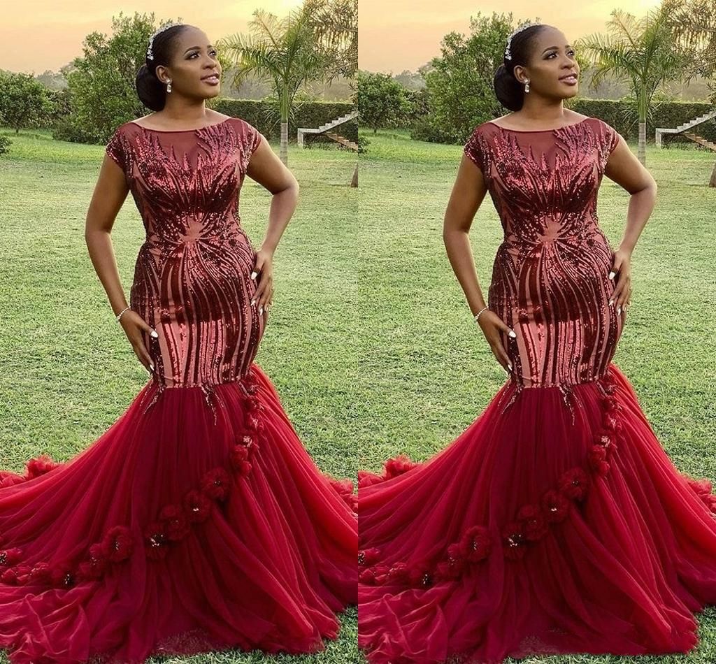 red mermaid dress plus size