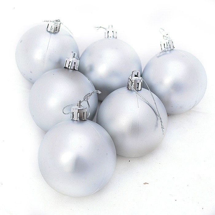 silver matte christmas ornaments