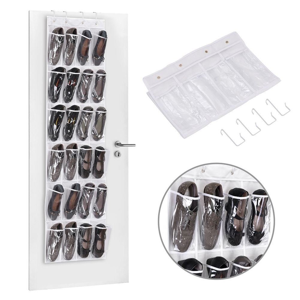 2019 12 24 Pocket Shoe Organizer Door Hanging Shoes Storage Wall