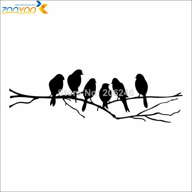 Home Garden Decor Decals Stickers Vinyl Art Birds On Wire Wall Sticker Nursery Decor Kids Removable Vinyl Decal Art Mural Dr Hetsroni Com