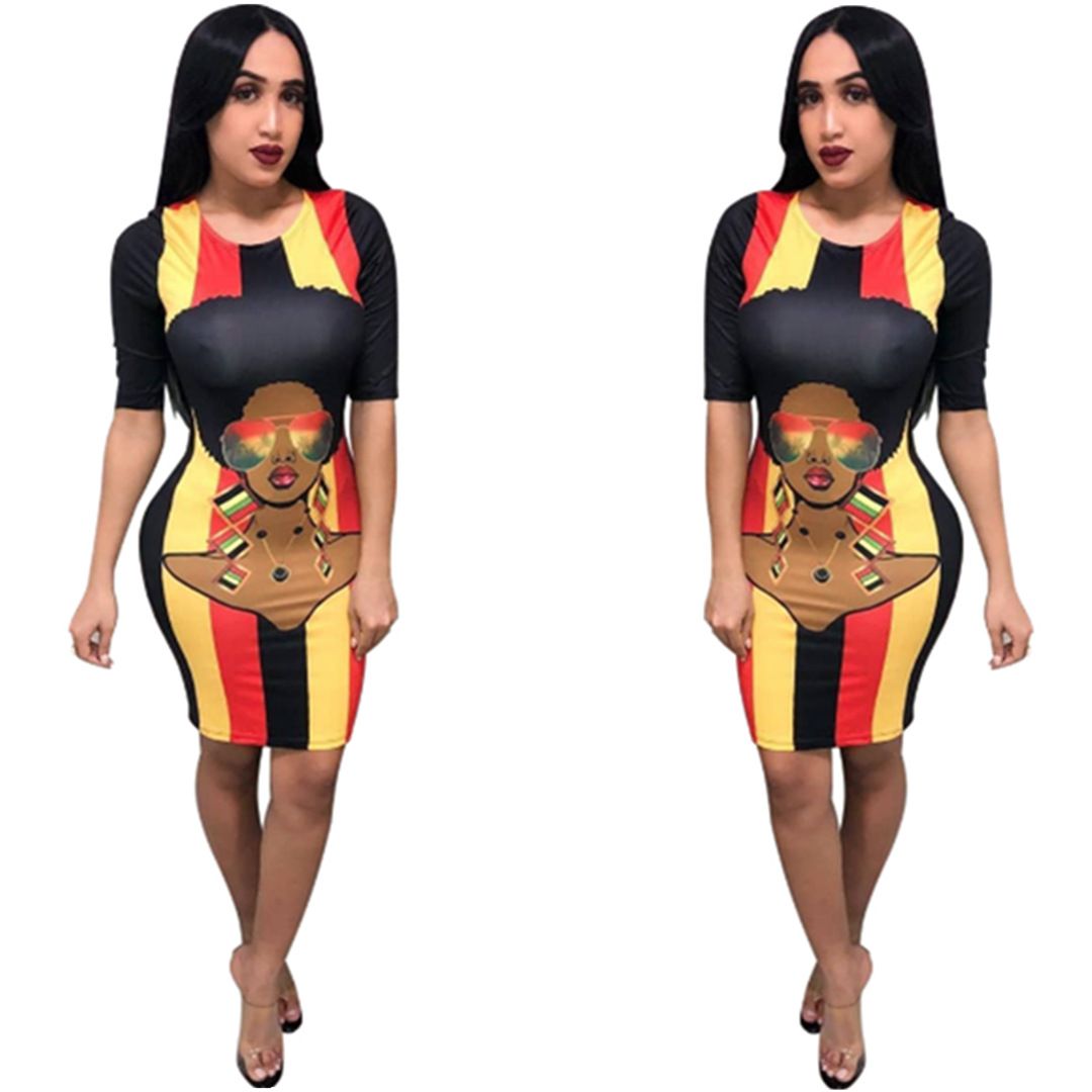 rainbow bodycon dress