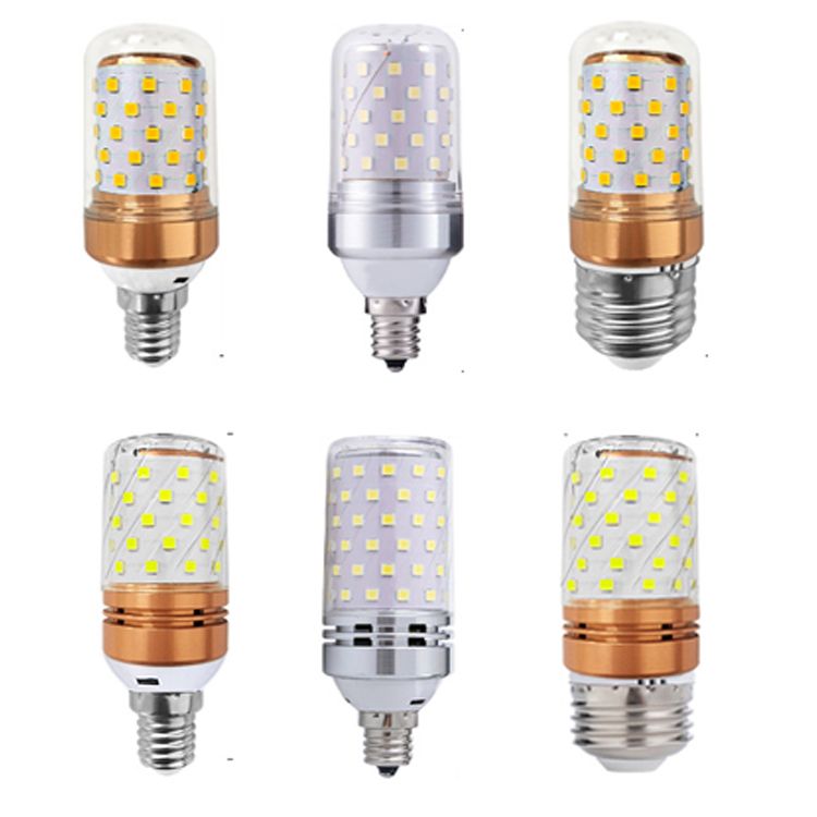 E27 E14 E17 E12 Corn Led Light Lamp 5736 SMD Bulb Candle 40led-140Leds Cool Warm