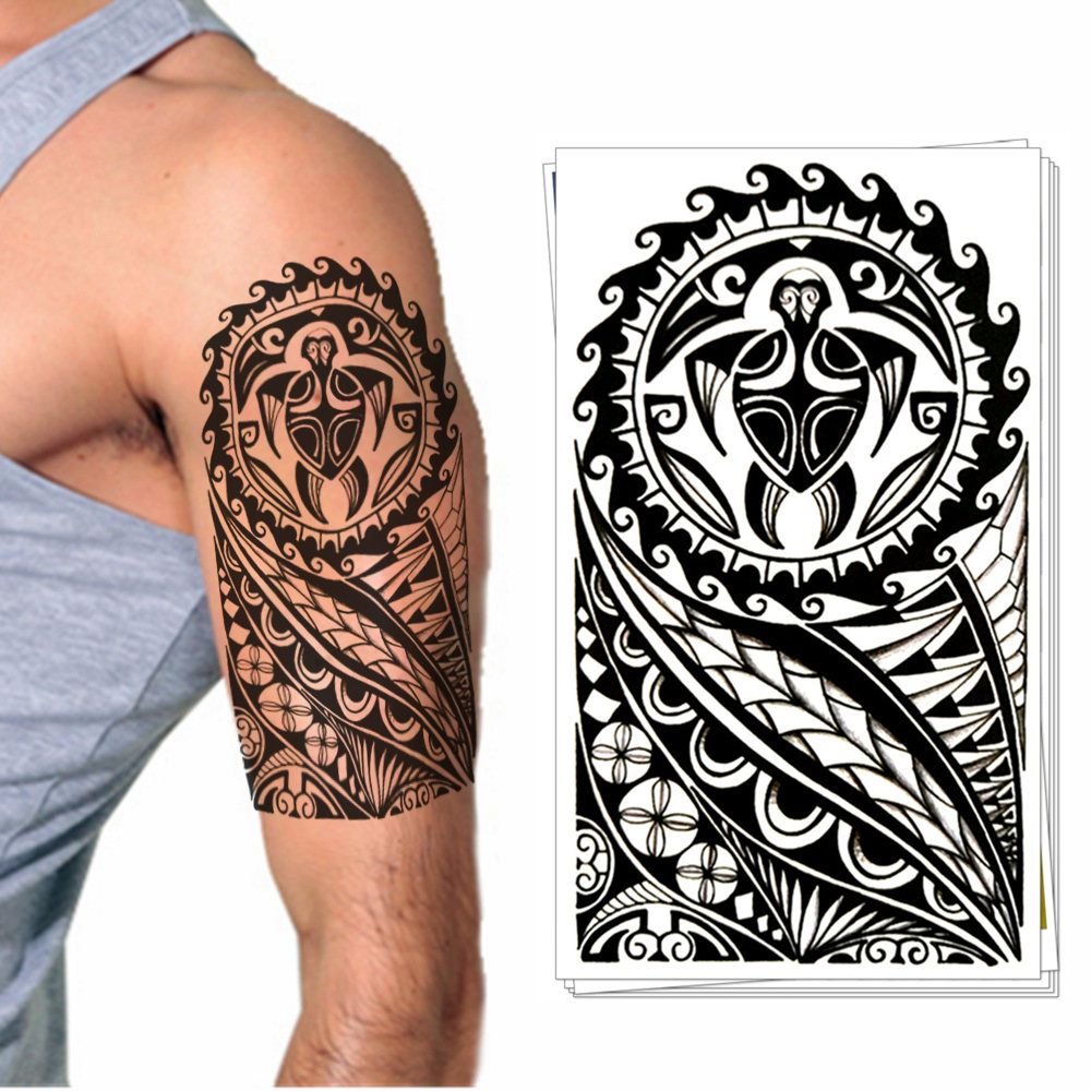 Acheter Cool Maori Totem Autocollant De Tatouage Temporaire Flash Tatoo Body Art été Tatto étanche Longue Durée 3 5 Jours De 311 Du Beautys8