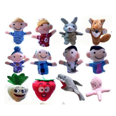5pc Story Time Christmas Xmas Santa Claus and Friends Finger Puppets Toys Gift
