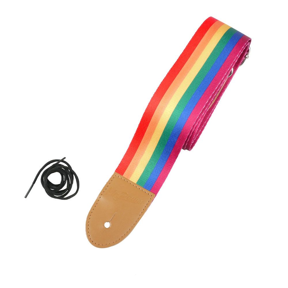 2020 Adjustable Rainbow Guitar Strap For Acoustic Electric Guitar And