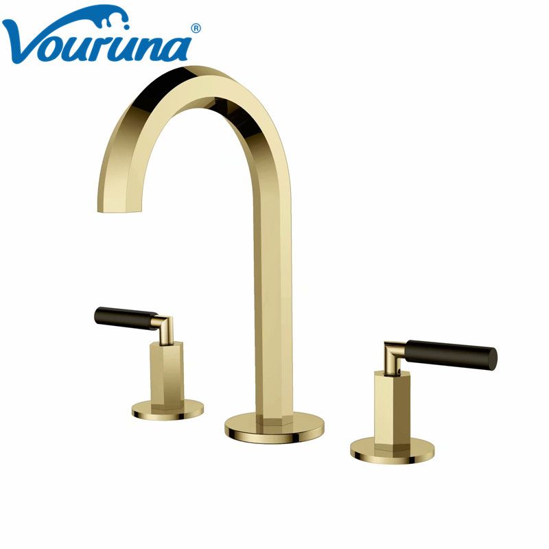 2020 Vouruna Luxurious Rose Golden Dual Handles Three Holes 8 Inch Widespread Bathroom Faucet Mixer Taps From Sinoexpress 119 85 Dhgate Com