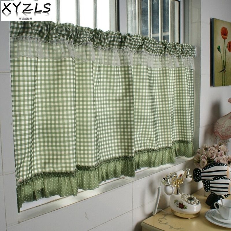 2021 Xyzls Green Plaid Blinds Kitchen Curtains Cafe Curtain Door Half Short Panel Ds Valance Home Decor From Aldrichy 29 53 Dhgate Com 2021 Xyzls Green Plaid Blinds Kitchen, Plaid Kitchen Curtains