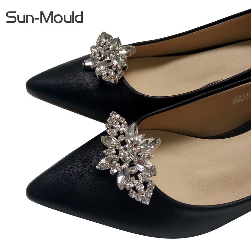 1 Pair Rhinestone Crystal High Heel Shoe Clip Charm Bridal Wedding Accessories