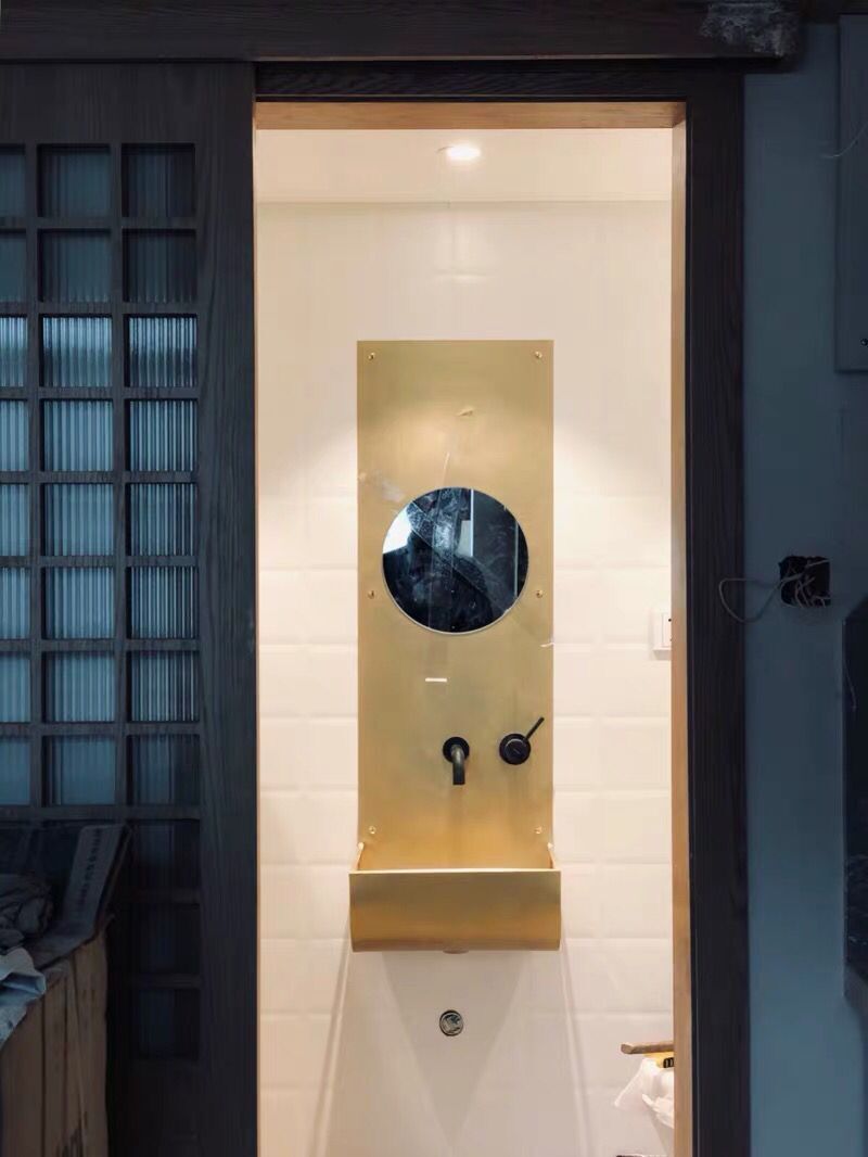 2020 Vanitysink Smooth Surface Bathroom Sink Small Family Wall Wash Basin Bathroom Brass Nordic Restaurant Hotel Wall Wash Basin From Sellergc 661 31 Dhgate Com