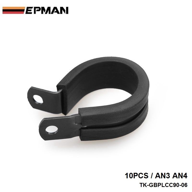 HOSE CLAMP BLACK ID 9.5MM 3 AN ALUMINUM ALLOY LINE CLAMP AN3 3AN