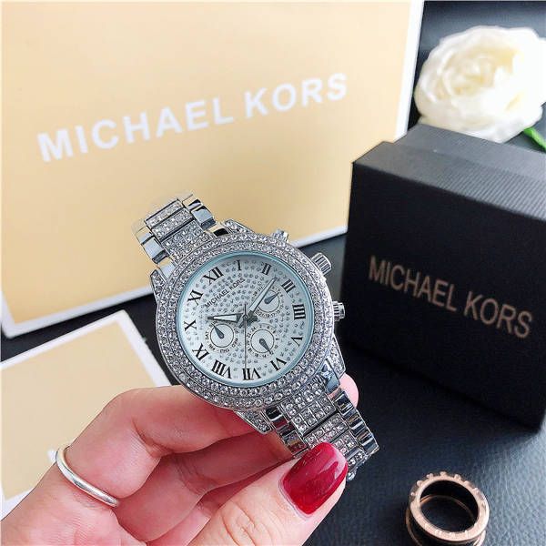 mk gold diamond watch