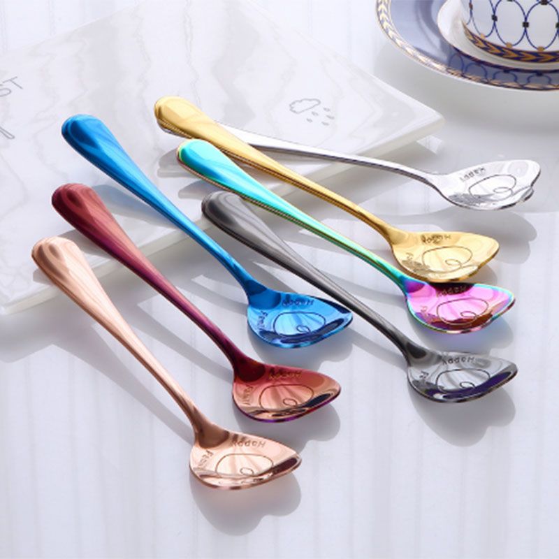 Kitchen Tools Gadgets Stainless Steel Colorful Shovel Shape Coffee Tea Spoon Drinking Tool Gift Ey Hk Measuring Cups Spoons
